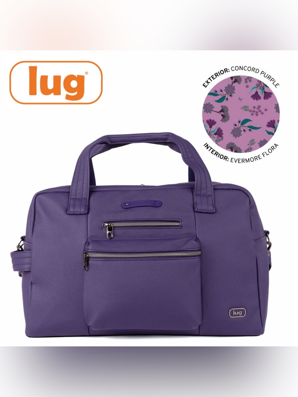 Lug Charger Matte Luxe VL Overnight Bag Concord Purple NWT